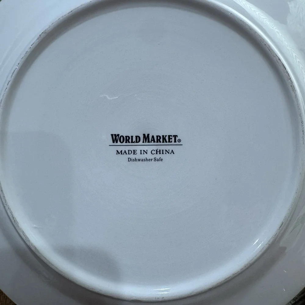 Vintage Christmas‎ World Market Folk Angel Plates 8.5
